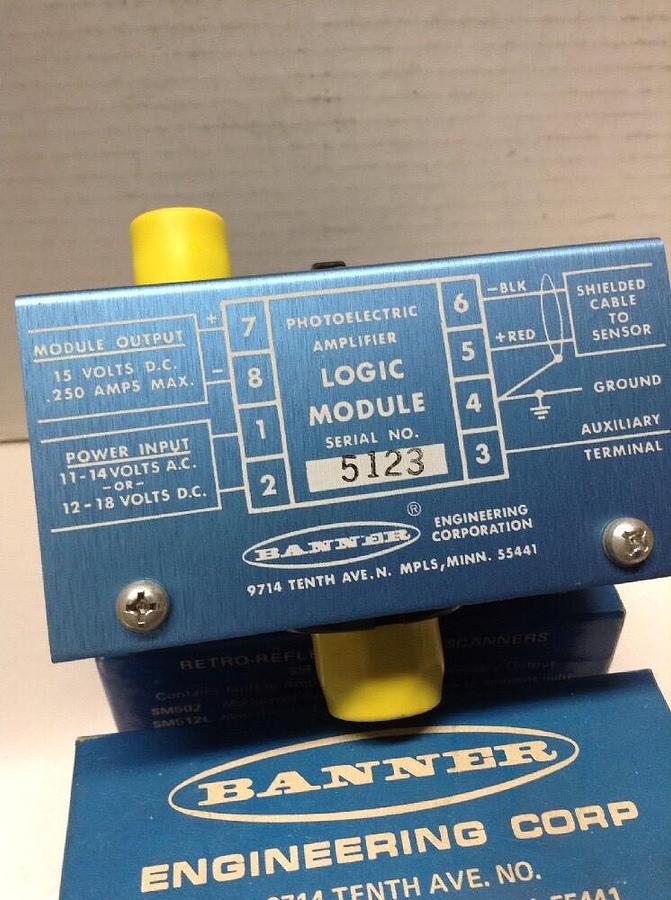 Banner Engineering,Model B3-1500,Industrial Control Plug-In Module LOT OF 2