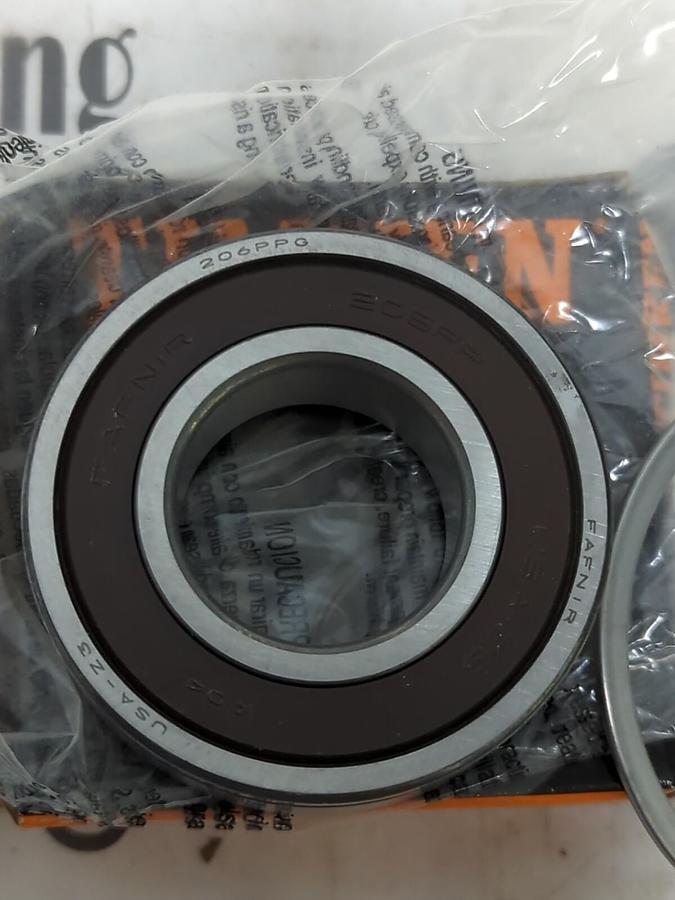 TIMKEN,206PPG,DOUBLE SEALED BALL BEARING  W/SNAP RING 30MM BORE NOS