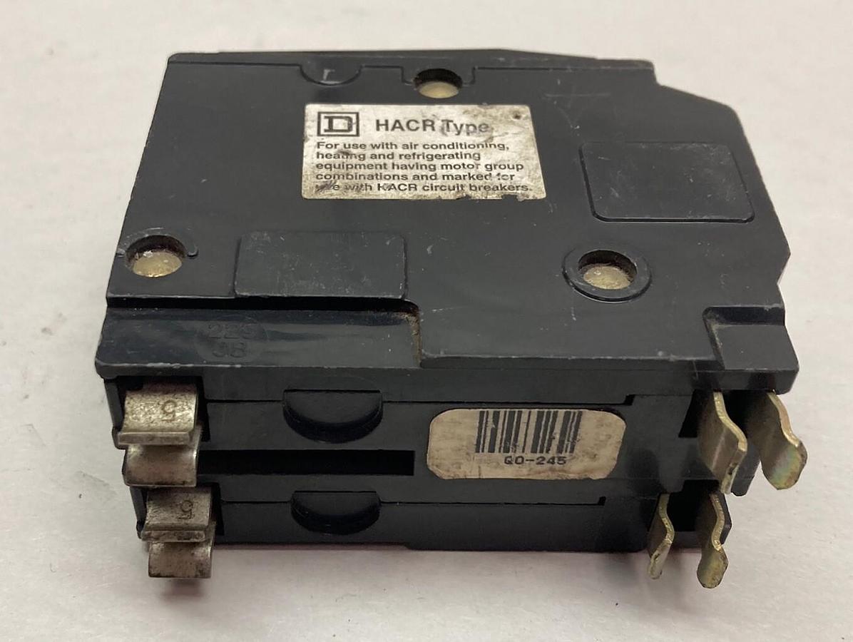 Used Square D,Q0245,2-Pole Circuit Breaker 45A