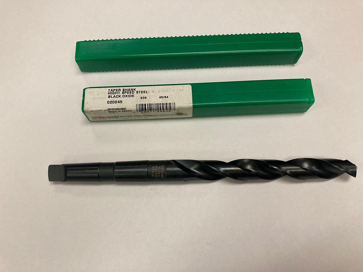 Precision,020045,45/64 INCH HSS Twist Drill Bit