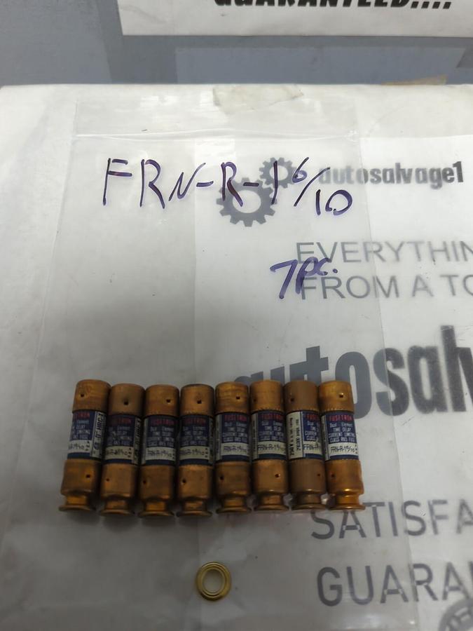 COOPER BUSSMANN,FRN-R-1-6/10,FUSETRON 1-6/10 AMP FUSE LOT OF 8 NOS