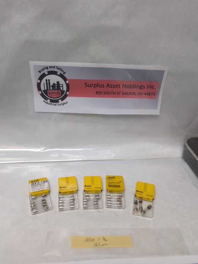 COOPER BUSSMANN,AGX-1-1/2,FAST ACTING 1-1/2 AMP FUSE LOT OF 23 NOS