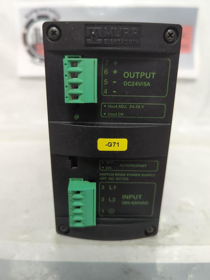 Used MURR,857725,SWITCH MODE POWER SUPPLY MCS5-400/24 PRE-OWNED