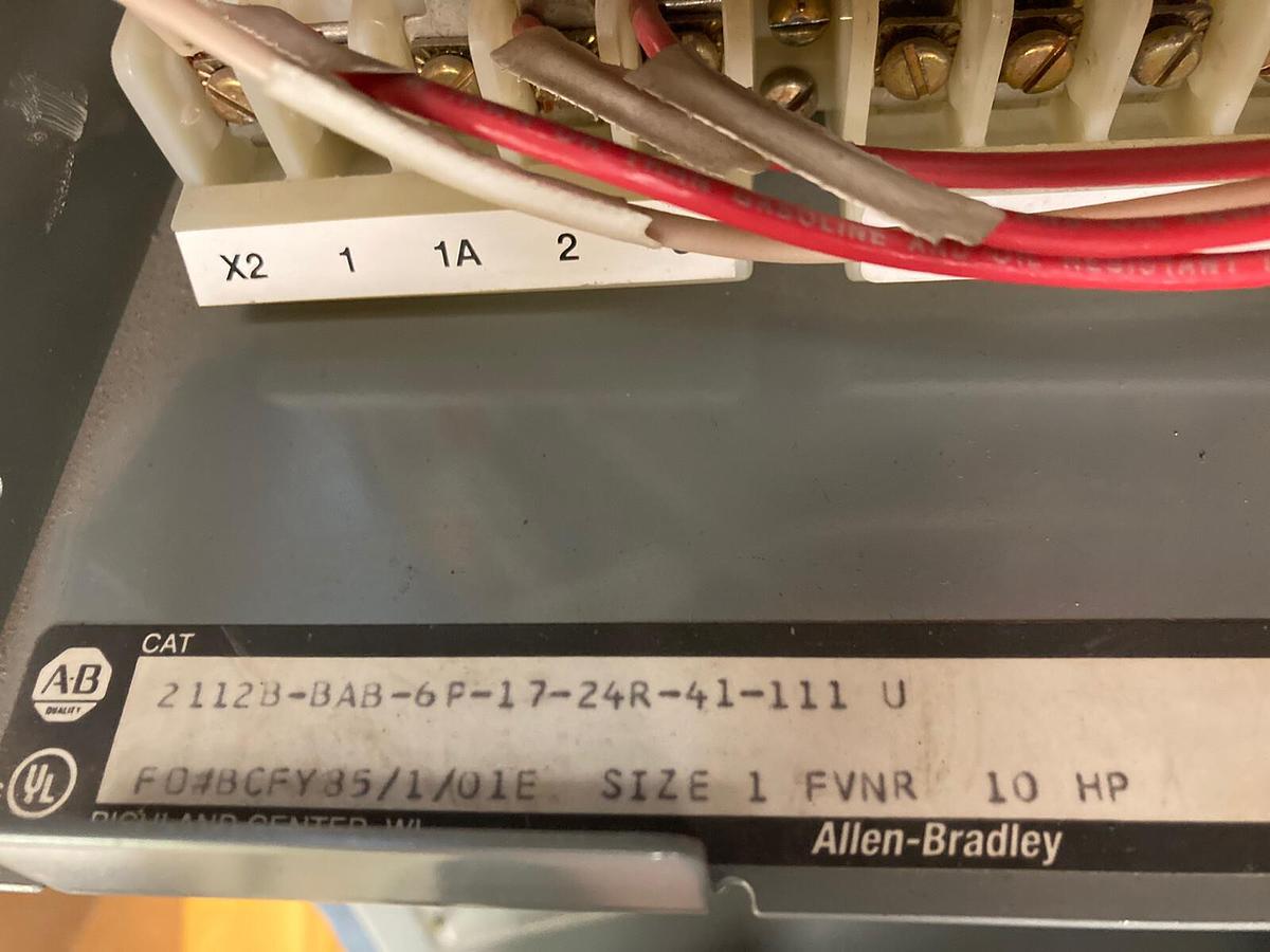 Used Allen-Bradley,2100 2112B,Size 1 Fused MCC 12 INCH Starter Feeder Bucket