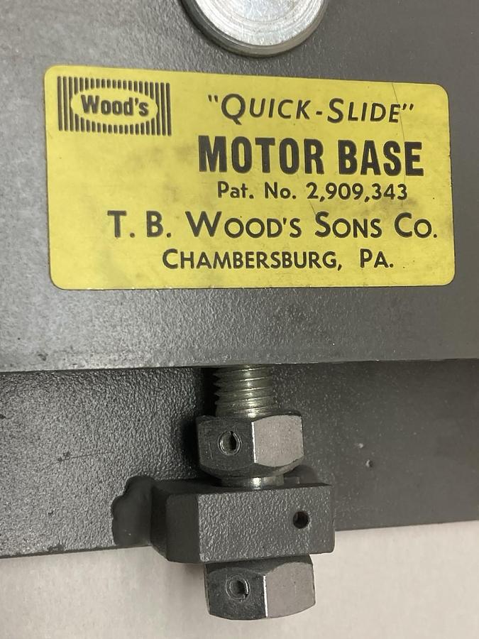 Used TB Woods,2909343,"Quick Slide" Motor Base
