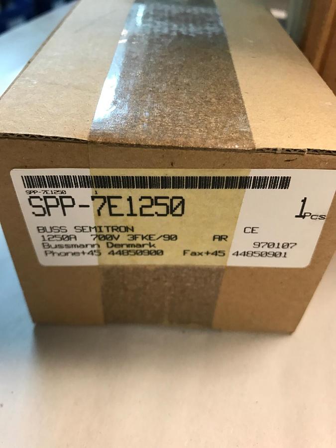 Used Cooper Bussmann,SPP-7E1250, Semitron Fuse 1250AMP Case of 12