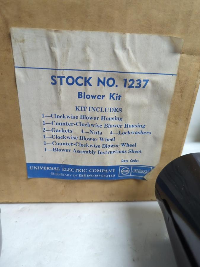UNIVERSAL ELECTRIC,1237 BLOWER KIT CLOCKWISE/COUNTER-CLOCKWISE NOS