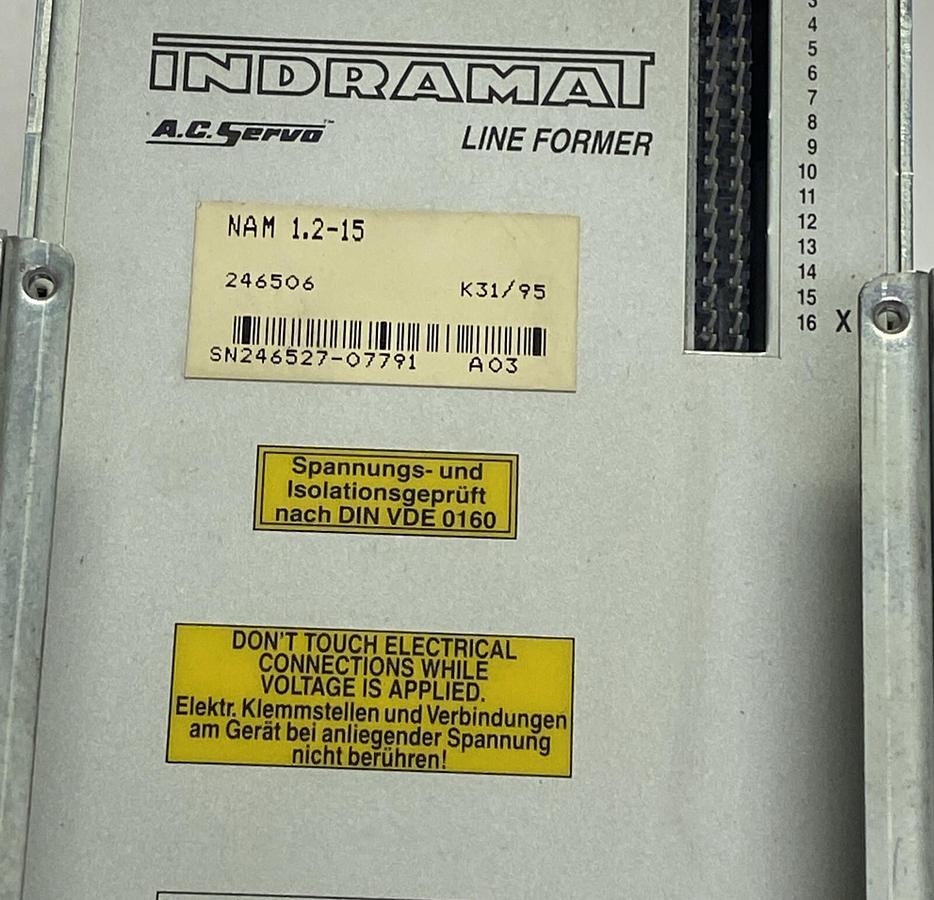 Used INDRAMAT,NAM1.2-15 LINE,FORMER