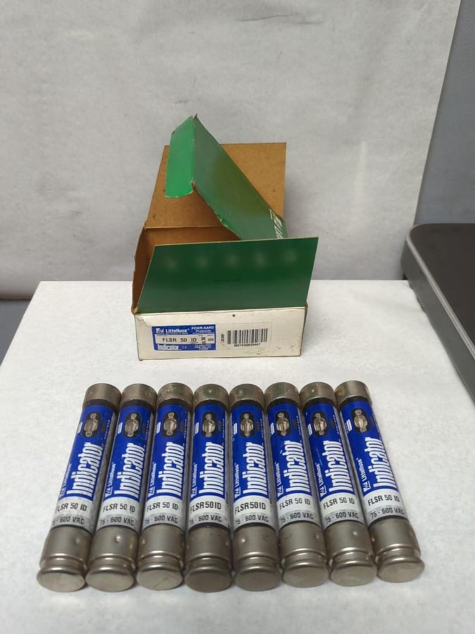 LITTELFUSE,FLSR 50ID,INDICATOR 50 AMP 600 VOLT FUSES BOX OF 8 NOS