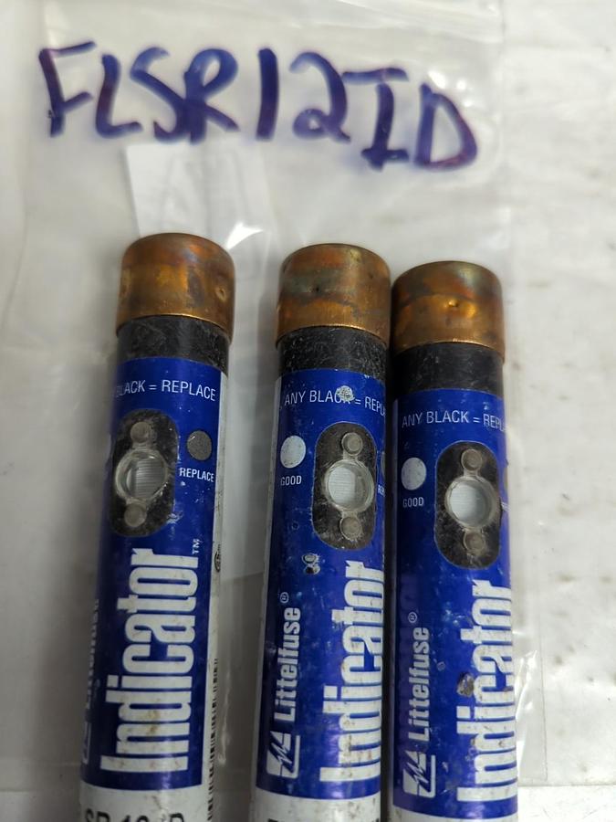 Used LITTELFUSE,FLSR12ID,INDICATOR 12 AMP FUSE LOT OF 3 PRE-OWNED