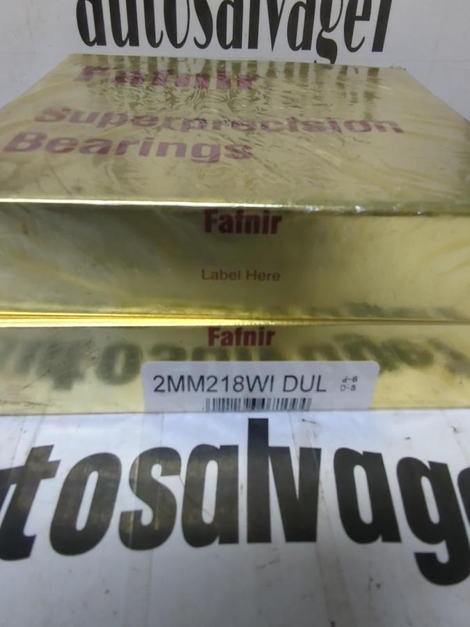 FAFNIR,2MM218WI DUL,SUPER PRECISION ANGULAR CONTACT BEARING SET 90X160X30MM NOS