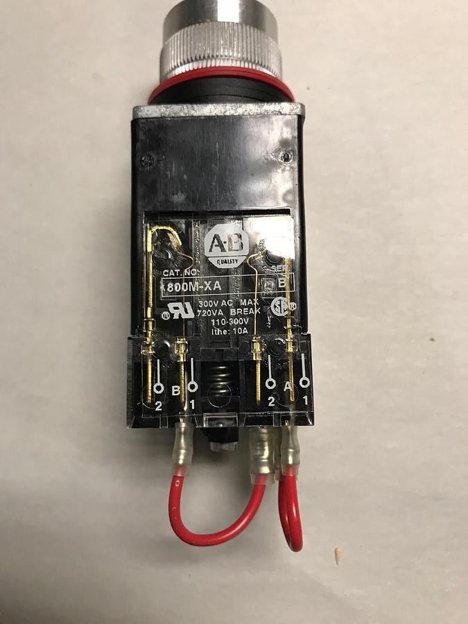 Allen Bradley,800MR-PT16,Pilot Light Push Button no Lense