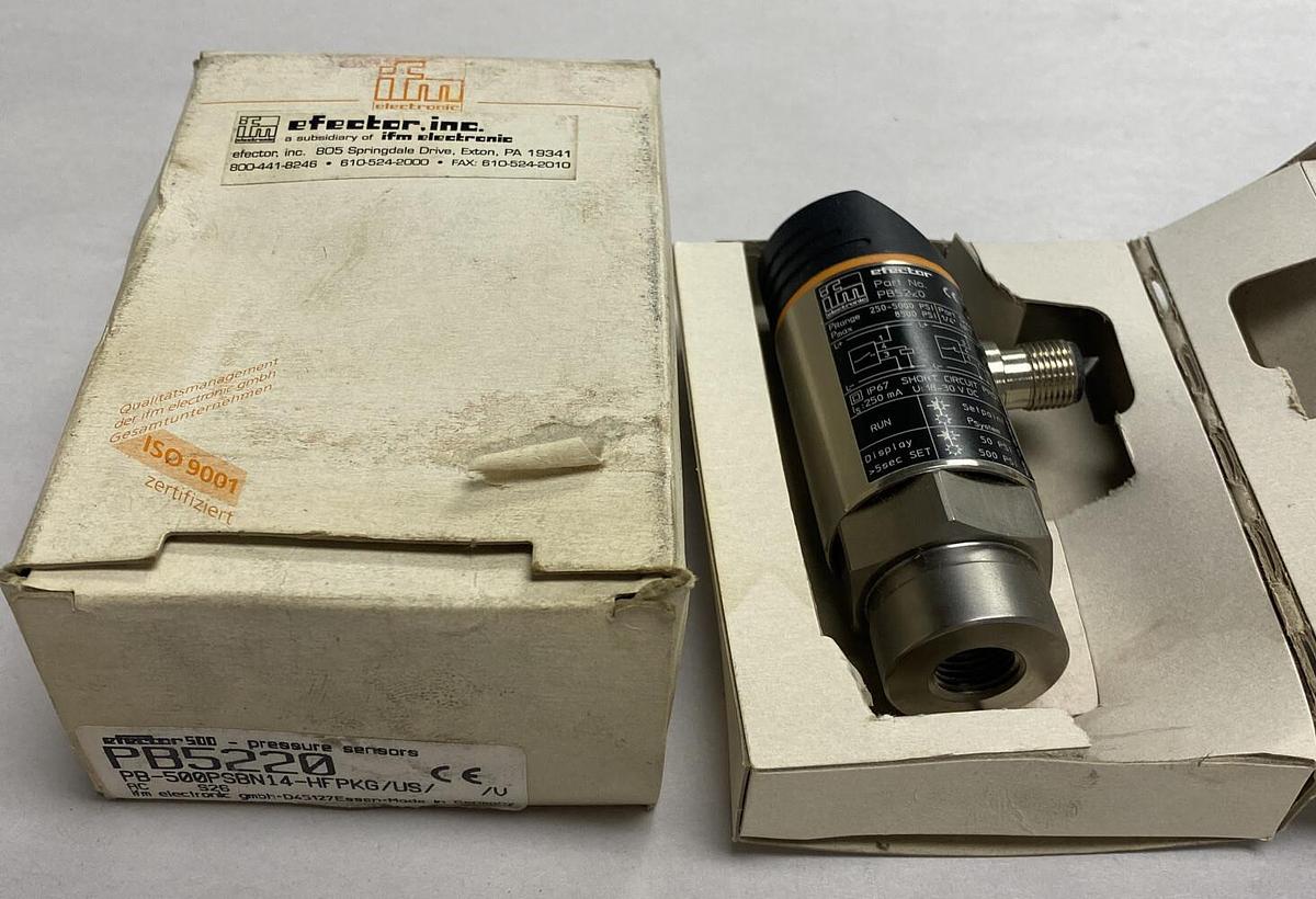 IFM Efector,500 PB5220,Pressure Sensor New In Box