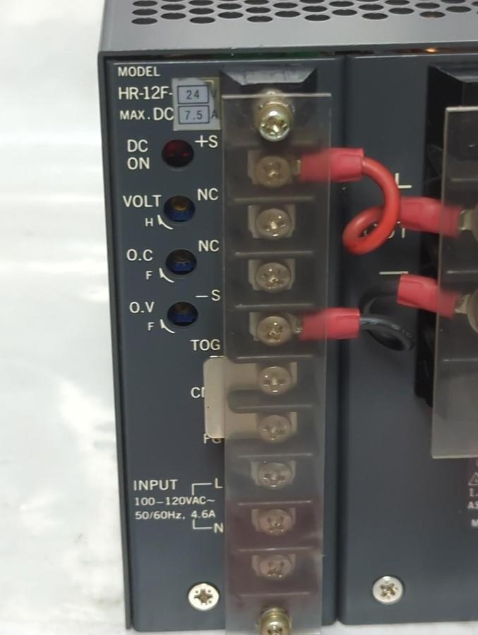 Used NEMIC LAMBDA,HR-12F-24,POWER SUPPLY 100-120VAC 50/60HZ PRE-OWNED