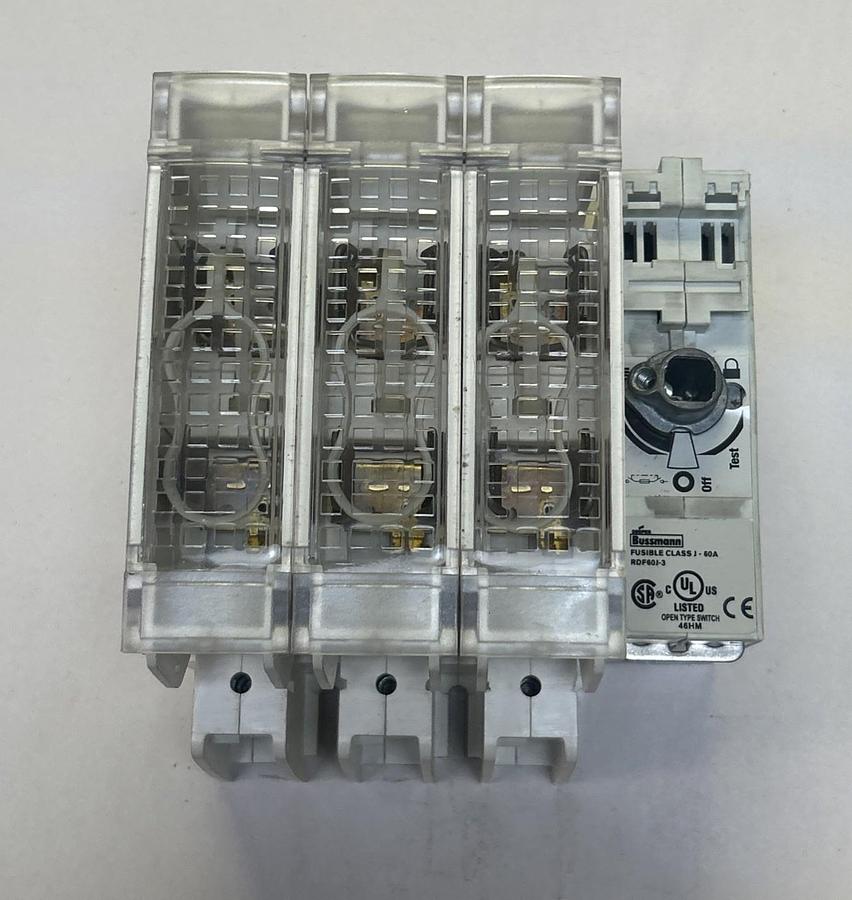 Used BUSSMANN,RDF60J-3,FUSIBLE DISCONNECT SWITCH 60A 600V