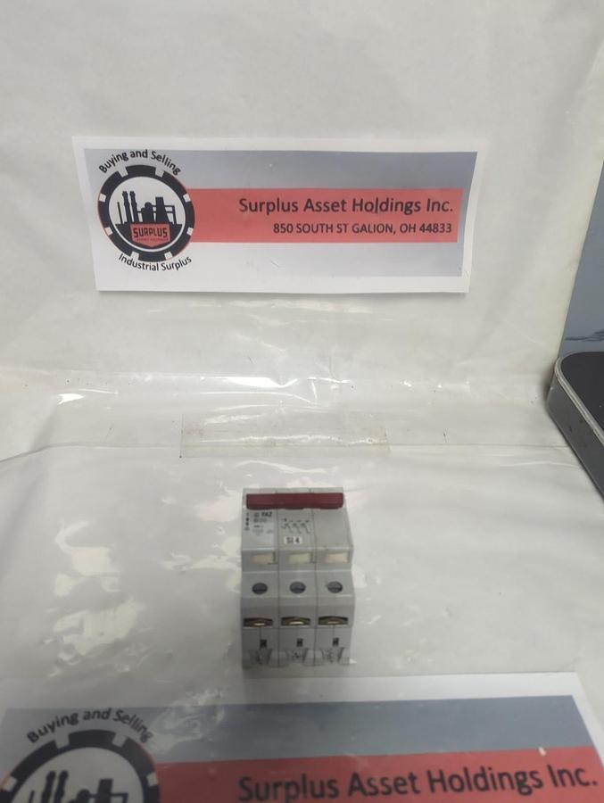 Used MOELLER,FAZ B20,CIRCUIT BREAKER 3-POLE 400 AC PRE-OWNED
