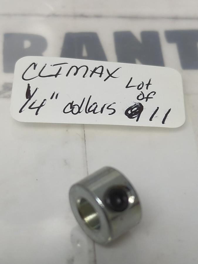 CLIMAX,1/4 INCH,BORE STEEL SET SCREW SHAFT COLLARS LOT OF 11 NOS