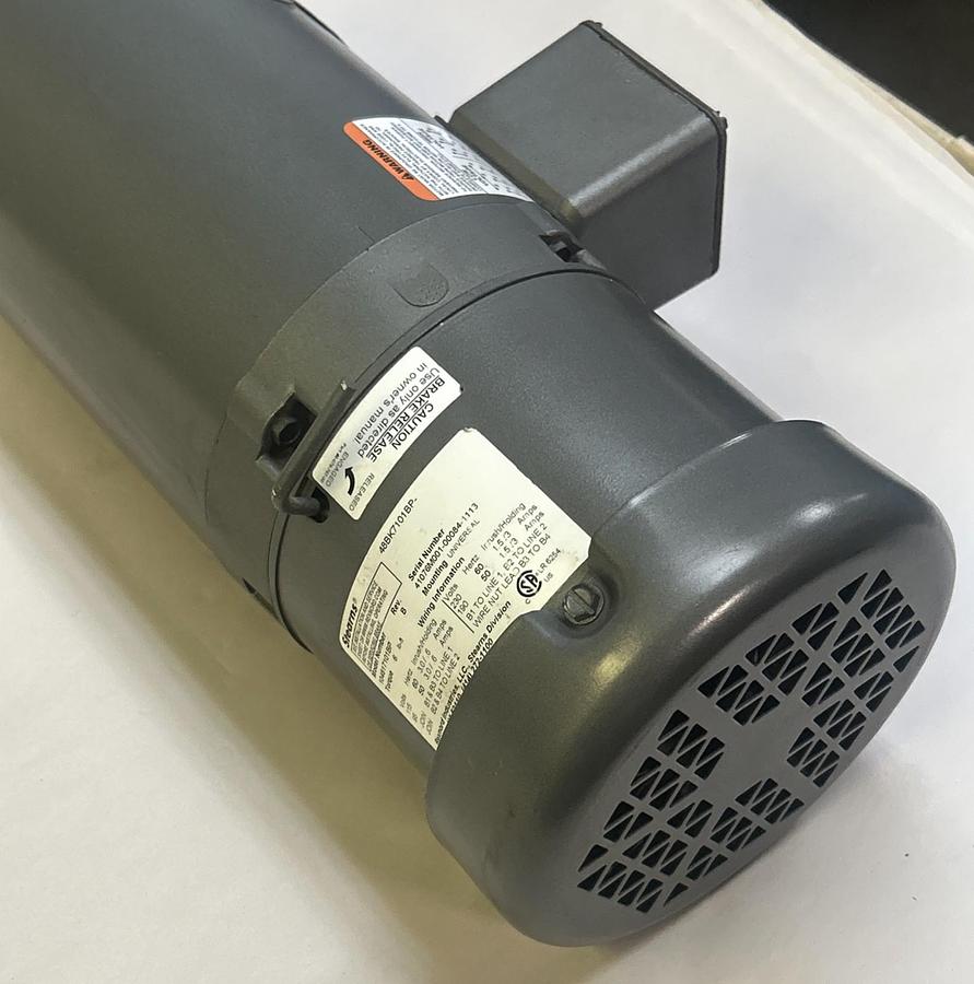 Used BALDOR,VBM3546T,BRAKE MOTOR 1HP 1725RPM 208-230/460V 3PH 143TC FRAME