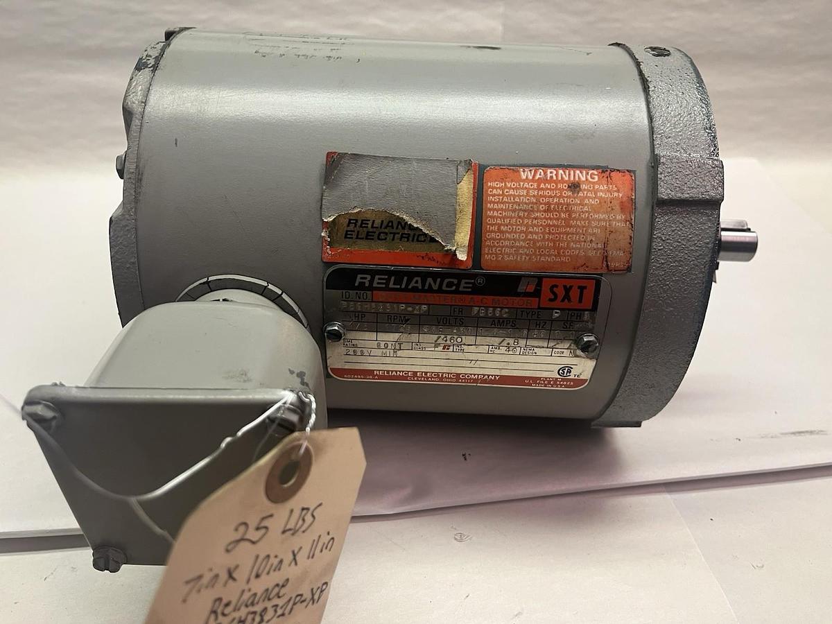 Used RELIANCE,P56H3831P-XP,SXT MOTOR 1/3HP 1725RPM 3PH FB56C