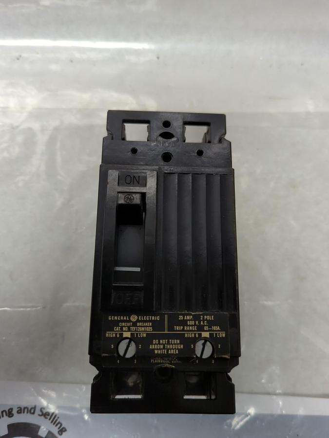 Used GE,TEF126M1025,CIRCUIT BREAKER 2-POLE 25 AMP PRE-OWNED PRE-OWNED