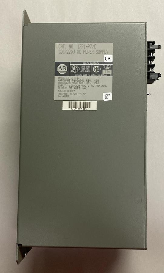 Used ALLEN BRADLEY,1771-P7,SER B POWER SUPPLY MODULE 16A 120/220V