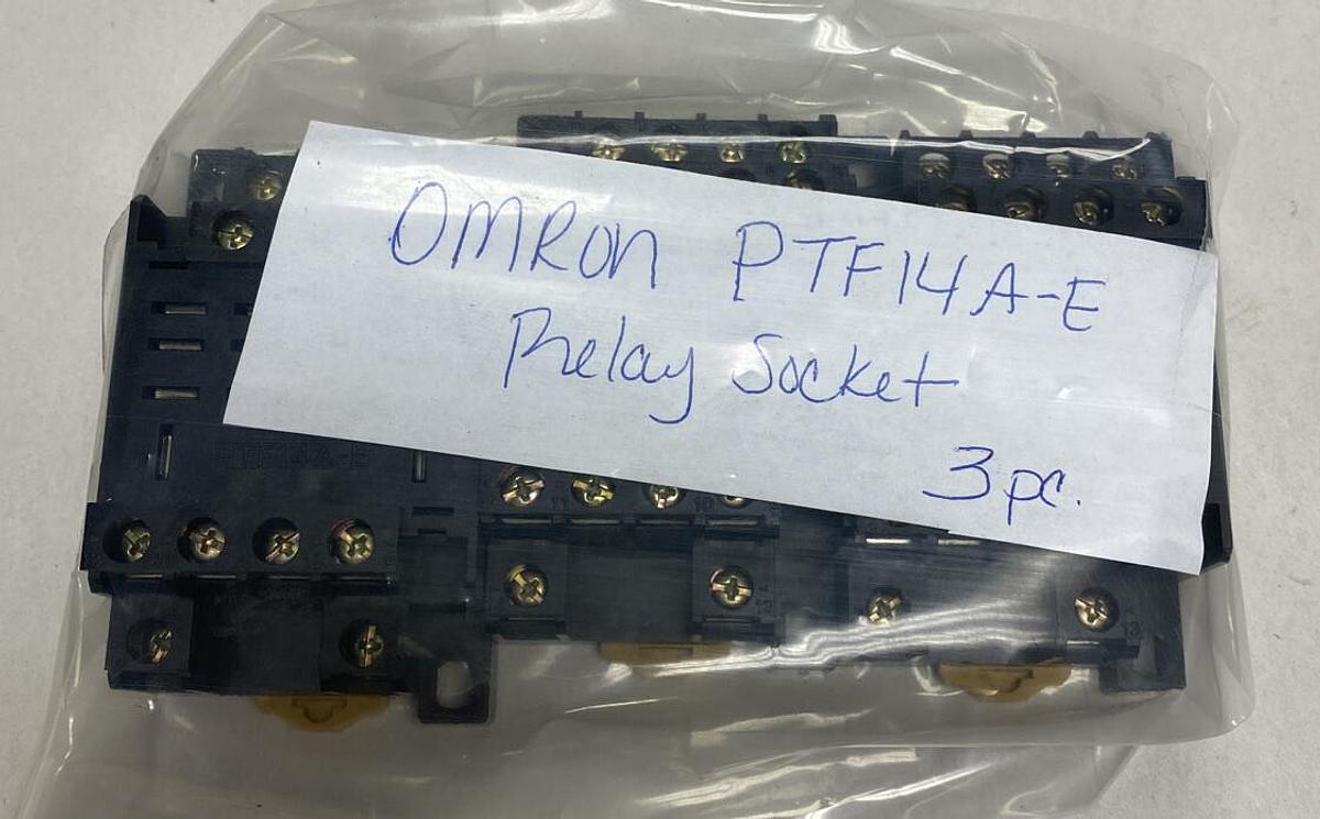 Omron,PTF14A-E,Relay Socket New No Box Lot Of 3