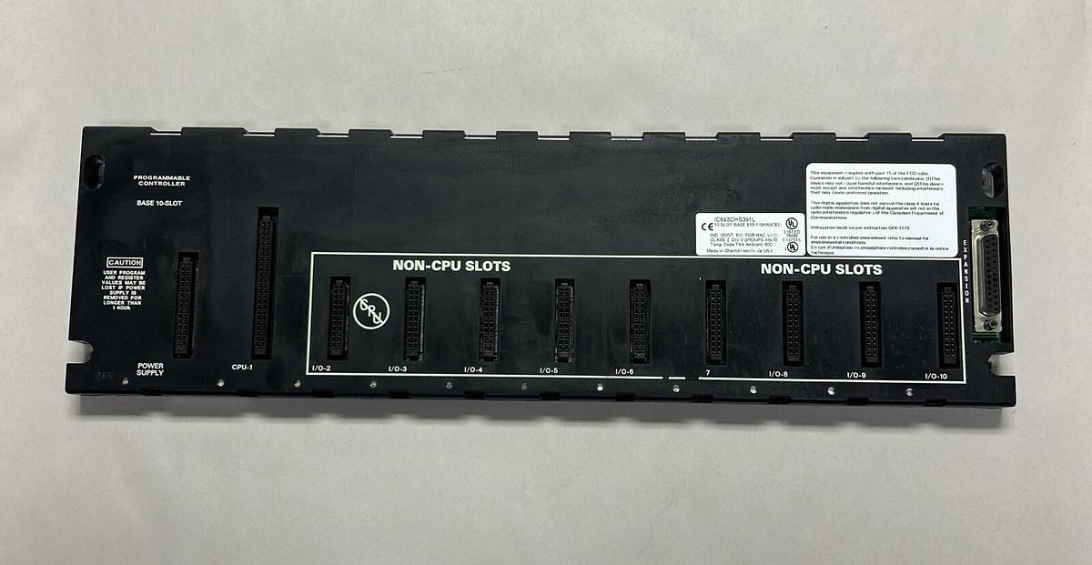 Used GE FANUC,IC693CHS391L,10 SLOT BASEPLATE