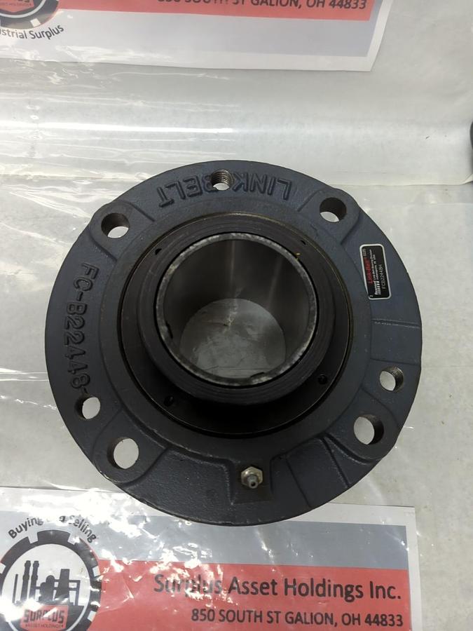 Used LINK BELT,FCB22448H,SPHERICAL FLANGE MOUNT ROLLER BEARING 3 INCH BORE PRE-OWNED