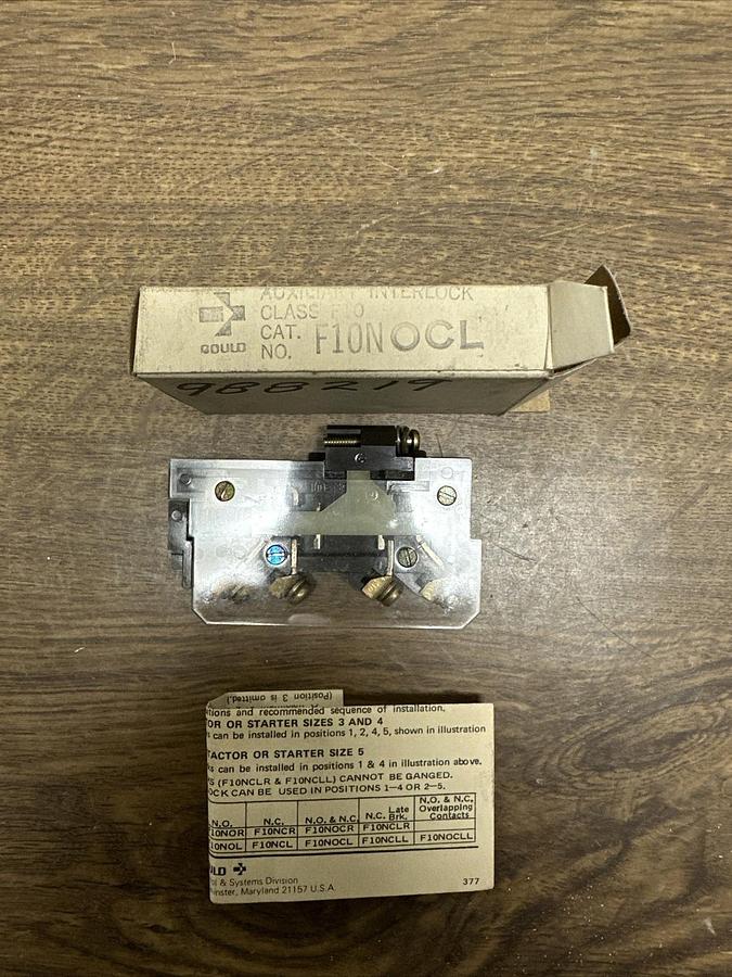 Gould,F10N0CL,Auxilliary Interlock NOS