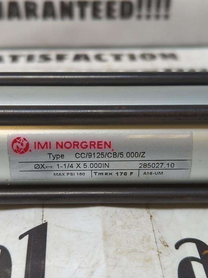IMI NORGREN,CC/9125/CB/5.000/Z,PNEUMATIC CYLINDER 150 PSI NOS