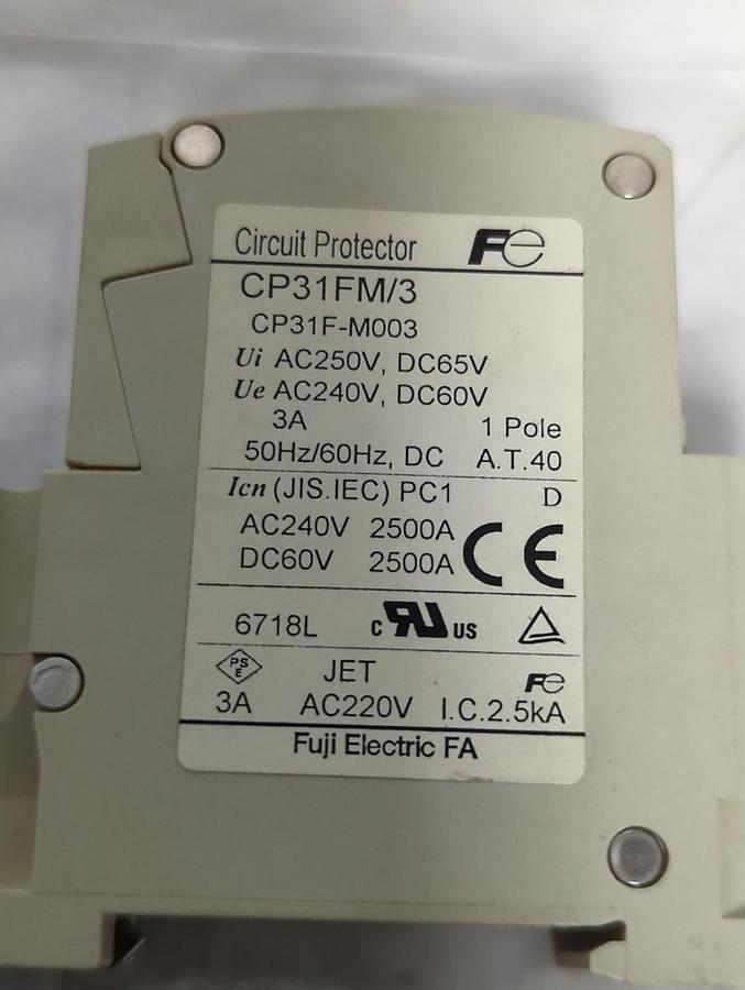 Used FUJI,CP31FM/3,CIRCUIT BREAKER 3 AMP PRE-OWNED