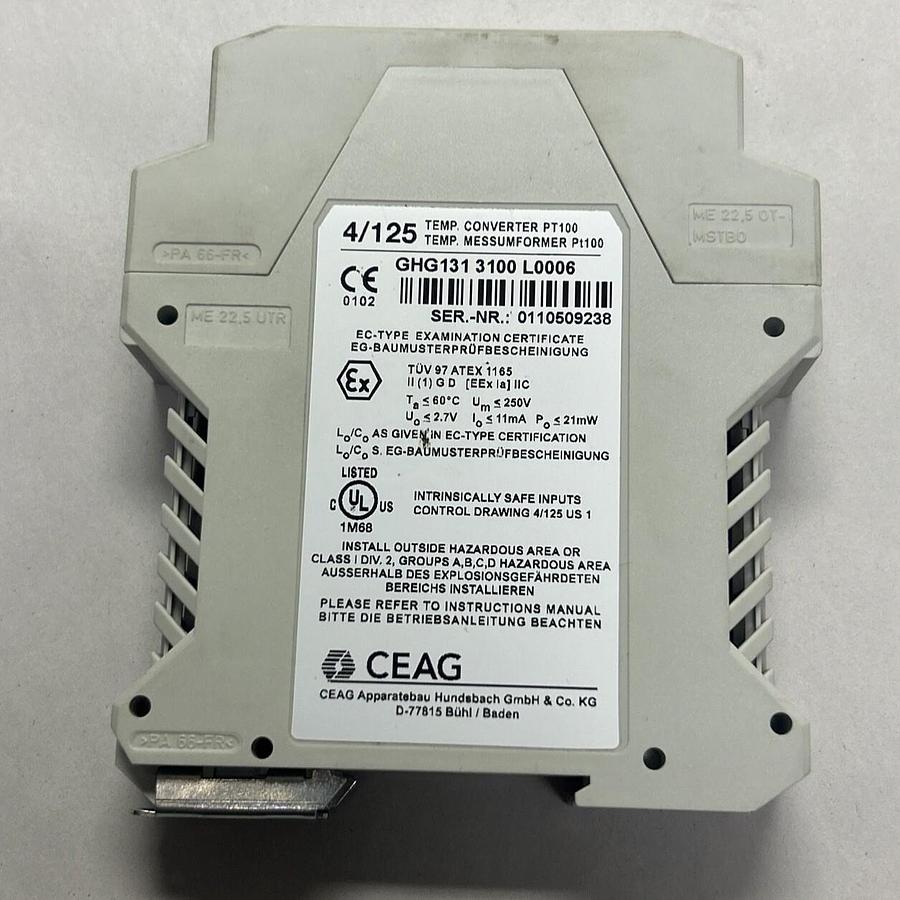 Used CEAG,4/125,TEMPERATURE CONVERTER MODULE
