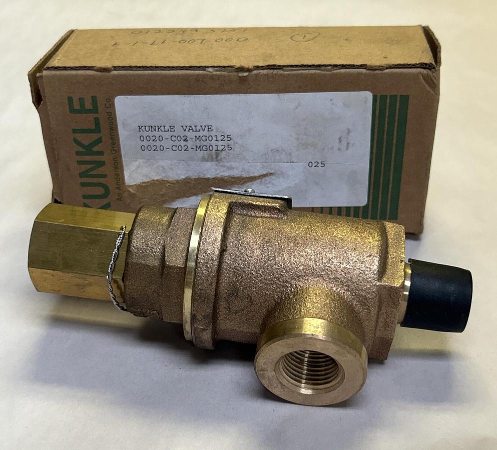 KUNKLE,20-C02-MG,RELIEF VALVE 1/2INCH NOS