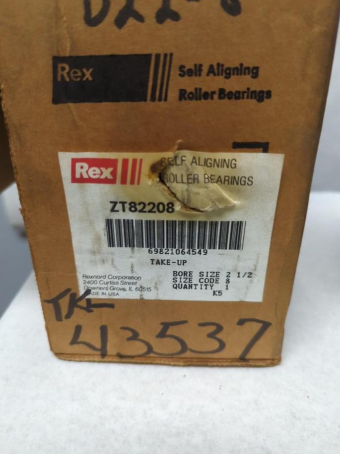 REXNORD,ZT82208,TAKE-UP BEARING 2-1/2 INCH BORE NOS
