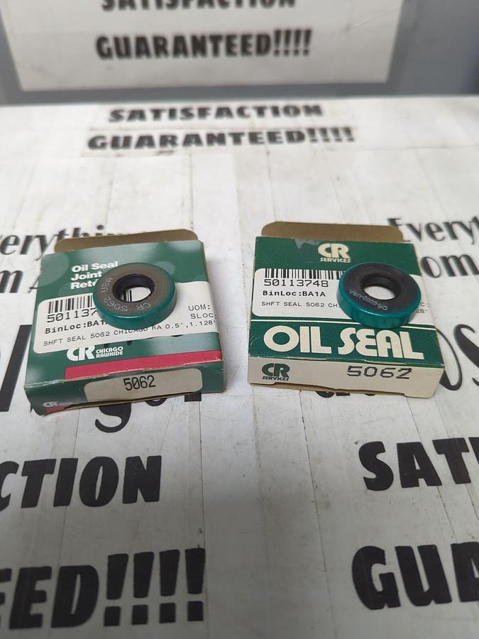 CHICAGO RAWHIDE,5062,OIL SEALS 0.5 IN X 1.128 IN LOT OF 2 NOS