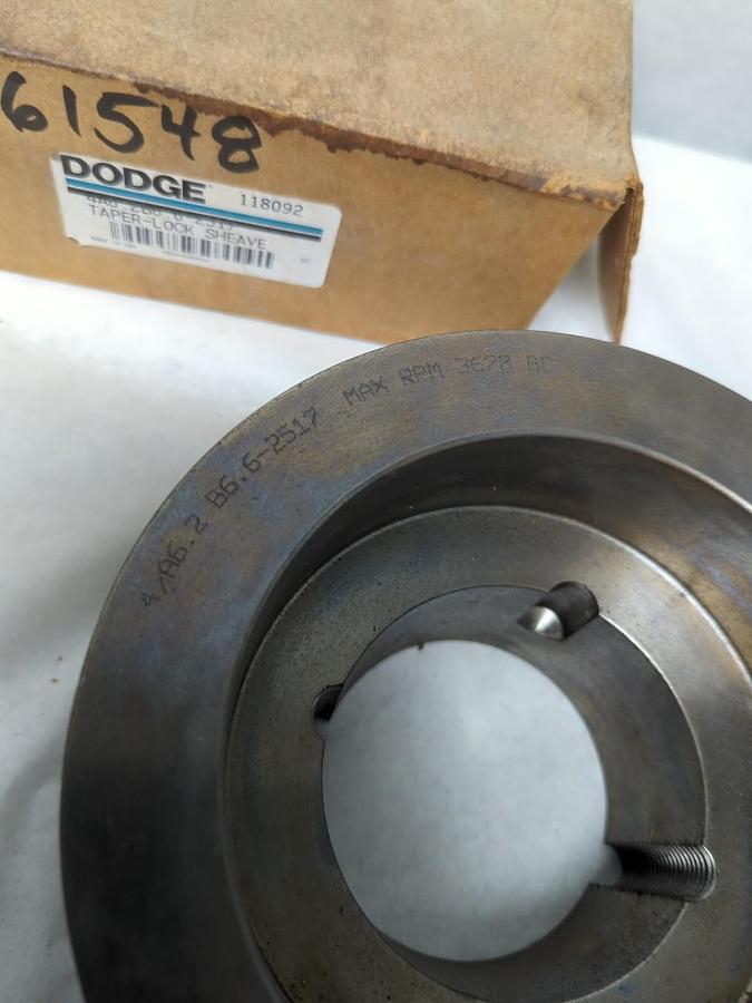 DODGE,118092,V-BELT 4-GROOVE TAPER-LOCK SHEAVE/PULLY 4A6.2B6.6-2517 NOS