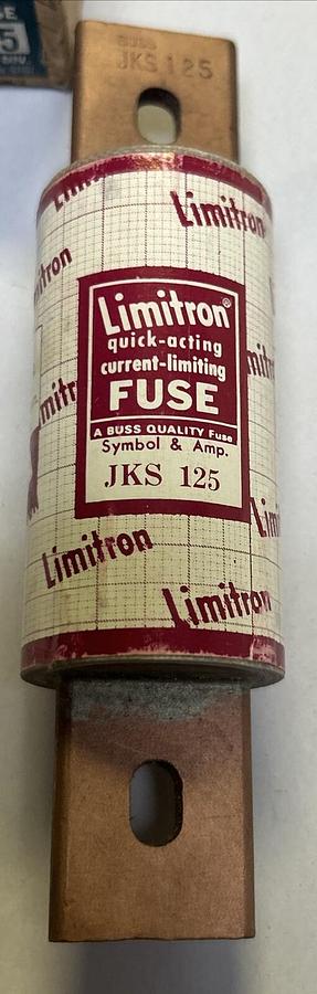 Used BUSSMANN,JKS125,LIMITRON FUSE 125A 600V NEW