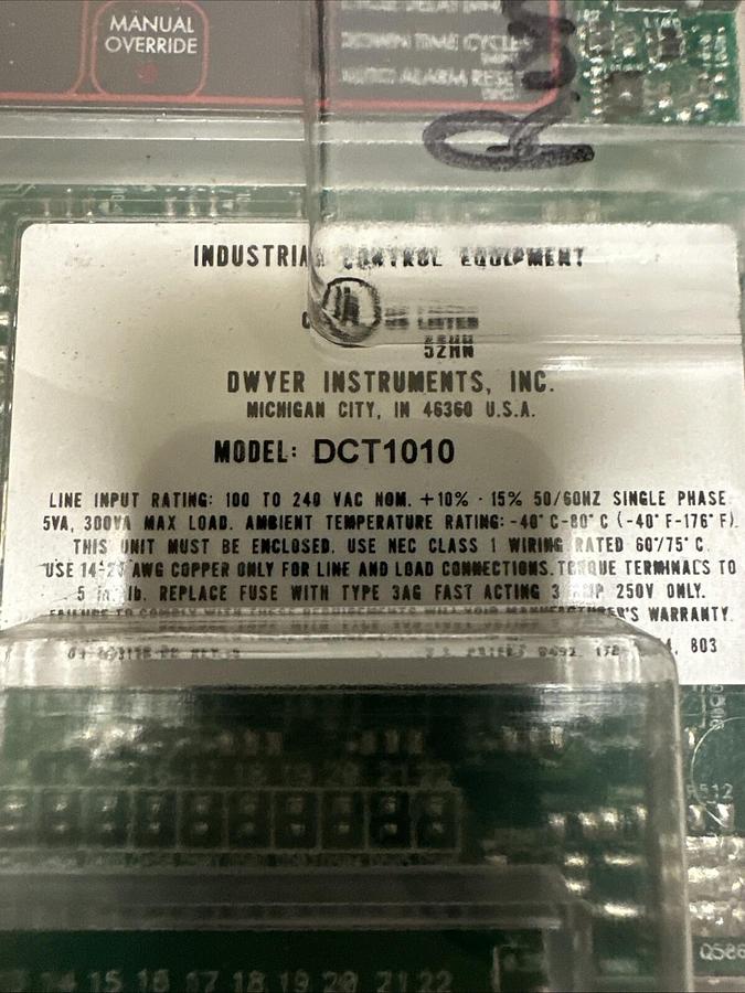 Used Dwyer Instruments,DCT1010,Dust Collector Timer NEW