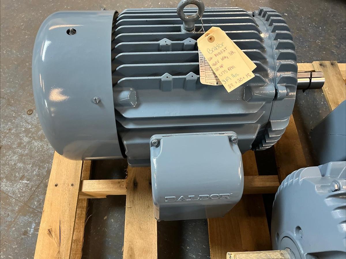 Used BALDOR,M4102T,MOTOR 20HP 3PH 1175RPM 286T