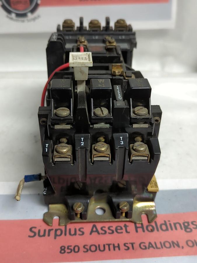 Used ALLEN BRADLEY,509-AOD,SERIES B MOTOR STARTER SIZE 0 PRE-OWNED