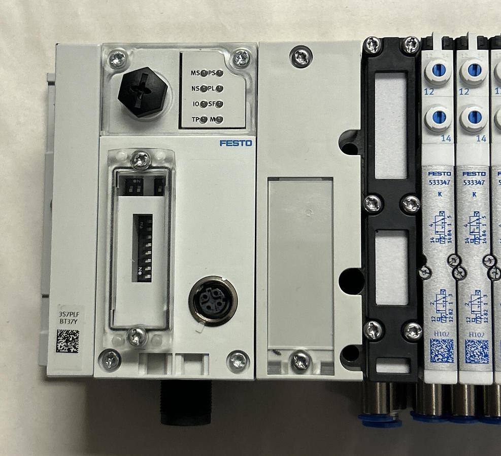FESTO,CPX-FB32,DIL SWITCH CONTROL WITH VMPA1-FB-EMS-8 PNEUMATIC VALVE BANK NEW