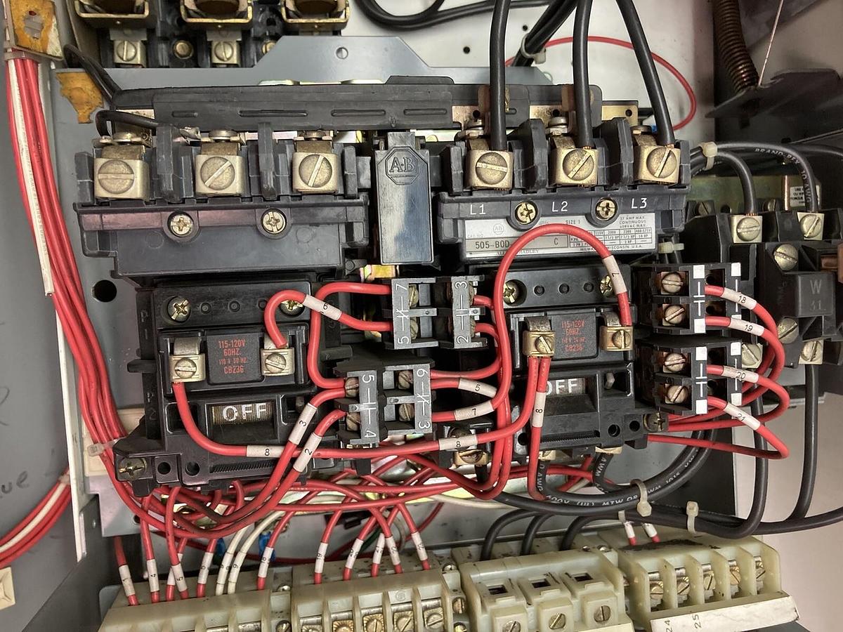 Used Allen-Bradley,2106B,Size 1 Fused MCC 20 Inch Reversing Starter Feeder Bucket