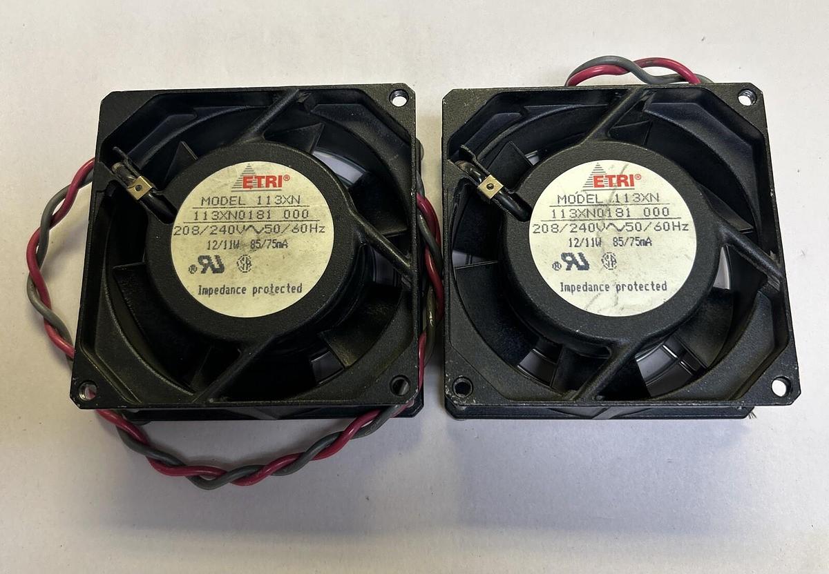 Used ETRI,113XN,FAN 208-240V LOT OF 2