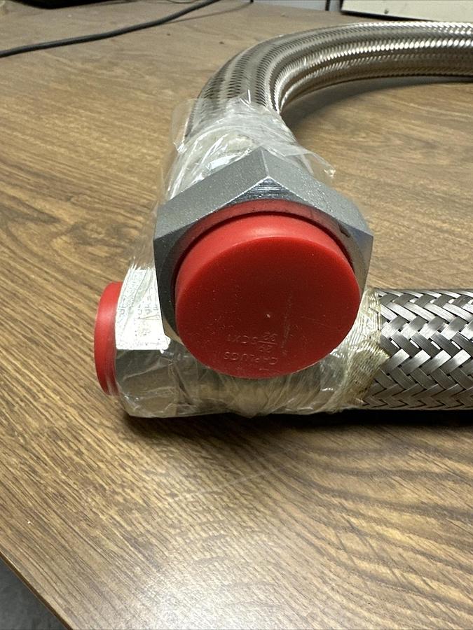 Braided Stainless Steel Hyd Hose 1 3/4" ID X 60" Long 2 Female Fittings