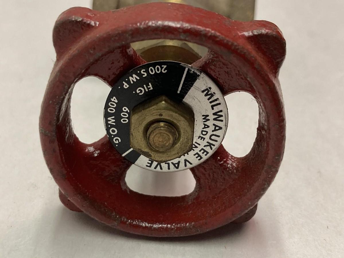 Used Milwaukee Valve,600 3/8 Inch,Bronze Gate Valve 200 SWP 400 WOG