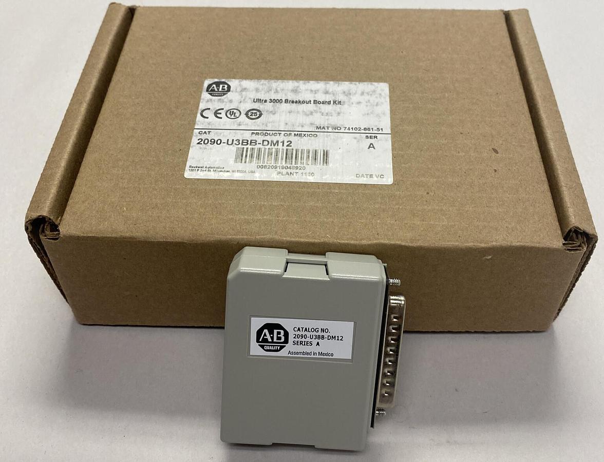 Used ALLEN BRADLEY,2090-U3BB-DM12,SER A ULTRA3000 BREAKOUT BOARD KIT NEW