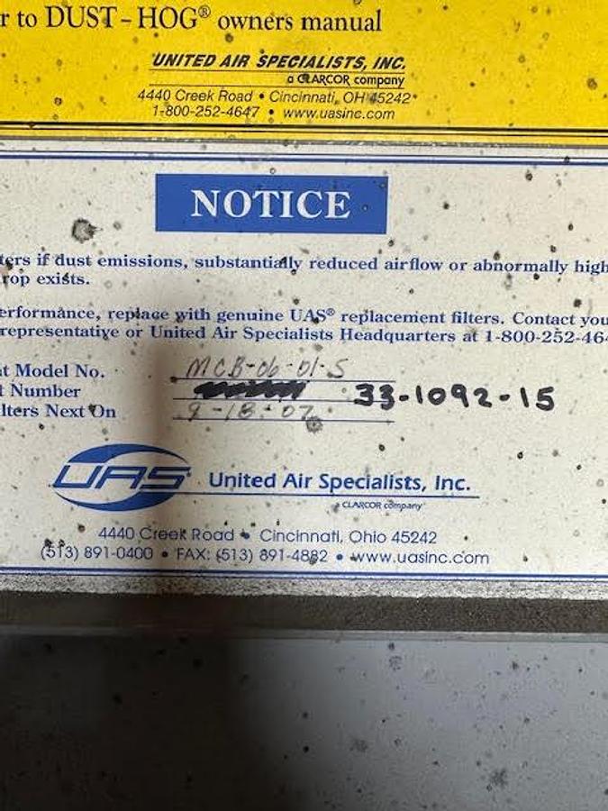 Used Air Specialties MCB-06-01-S Blast Booth