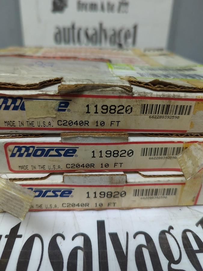 MORSE,119820 C2040R,ROLLER CHAIN 10FT LOT OF 3 NOS