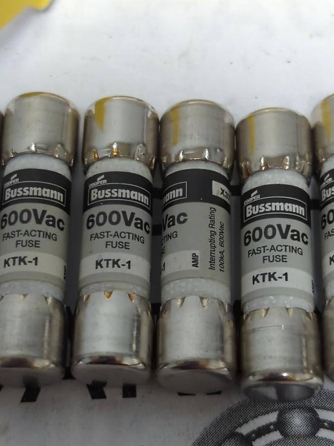 COOPER BUSSMANN,KTK-1,LIMITRON 1 AMP FUSES BOX OF 10 NEW