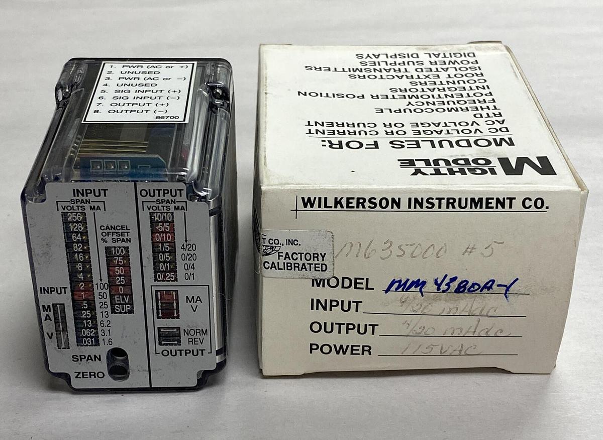 WILKERSON INSTR CO,MM4380A-1 ,MIGHTY MODULE TRANSMITTER MODULE 115V NOS